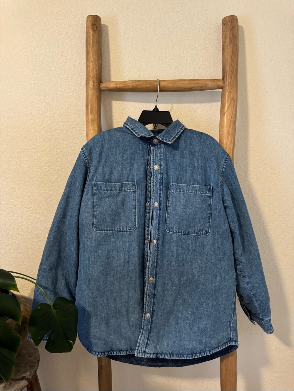 Reversible Blue Denim Shirt Jacket